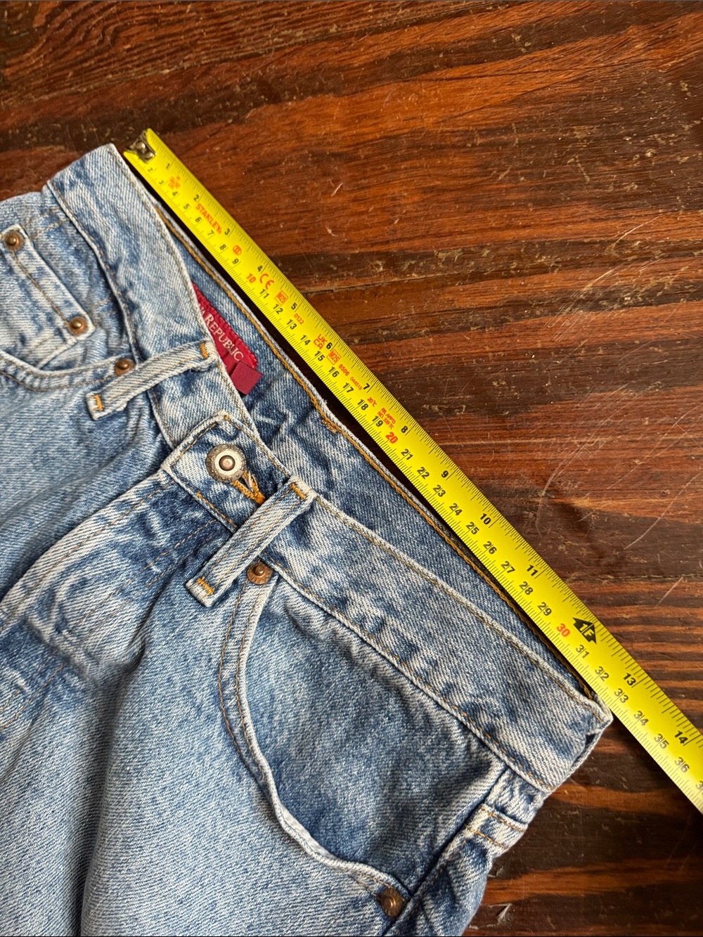 Vintage 90s Banana Republic Light Blue Straight-Leg Women’s Jeans Size 2 Long - Picture 6 of 8